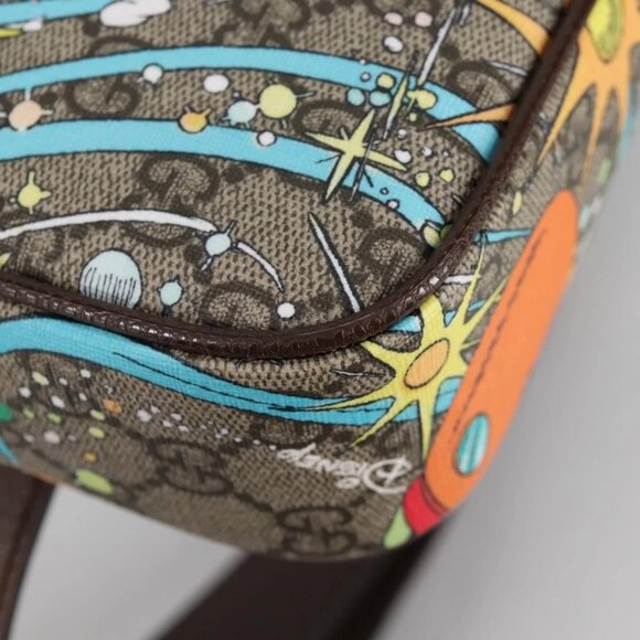 GUCCI GG Supreme Disney Collaboration Waist Bag PVC Beige 602695 Auth 141153M - Picture 4 of 16